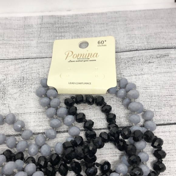 Curated bundle long crystal flapper style infinity necklaces - Picture 4 of 5